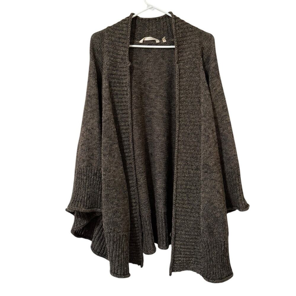Soft Surroundings Women Size L/XL Knit Open Front Cardigan Sweater Cotton Blend